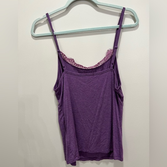 Soft Surroundings Bundle of 2 Purple Long Sleeve Top & Lace Trim Cami Size M - Picture 7 of 9